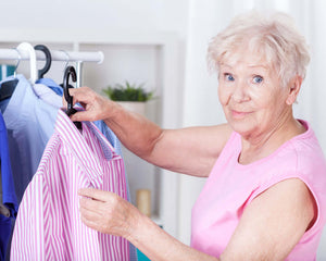 picture of elderly person dressing