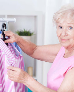 picture of elderly person dressing