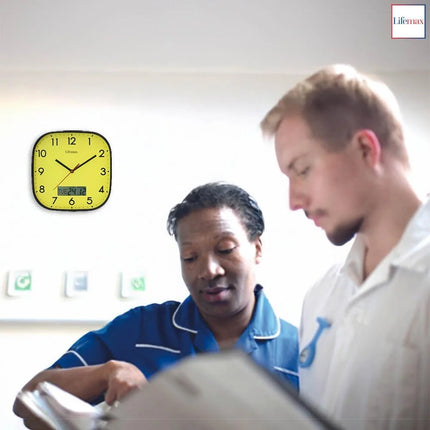 High Contrast Day and Date Wall Clock