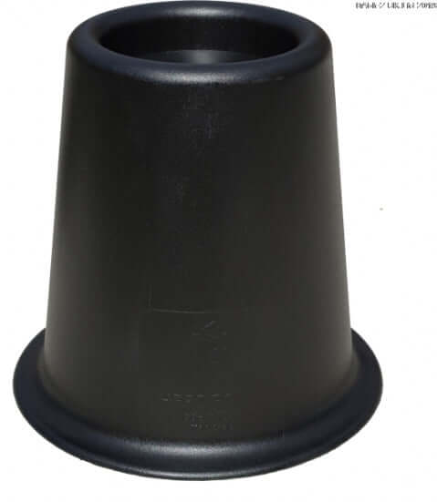 Black bed or chair raiser, 14cm height, designed for accessibility and stability in seating.