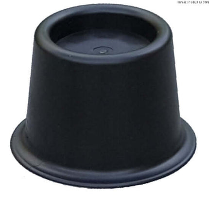 Black chair or bed raiser, 14cm height, designed for stability and accessibility in sitting or standing.
