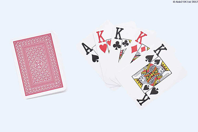 Lovision Playing Cards with extra-large characters for easy viewing, ideal for low vision users.