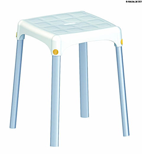 Square Top Shower Stool - Premium  from Senior Living Aids - Just £53.95! Shop now at Senior Living Aids