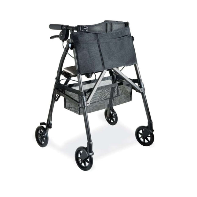  EZ Fold N Go Rollator with foldable design and adjustable handles for easy transport and storage.