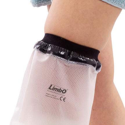 LimbO waterproof cast protector for below-the-knee injuries, ideal for keeping casts dry while bathing.