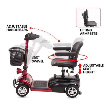 Pavement Legal Electric Mobility Scooter With Removable Battery