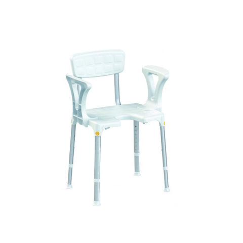 Rectangular Top Shower Chair with Opening, Arms and Backrest - Premium  from Senior Living Aids - Just £119.97! Shop now at Senior Living Aids
