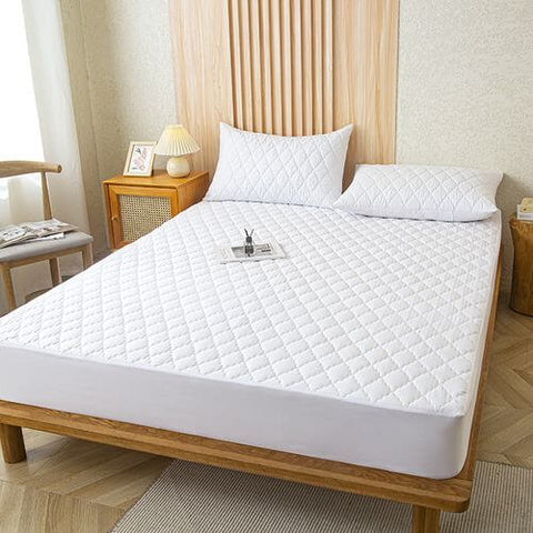 Waterproof Cotton Mattress Cover, Throw Fitted Sheet, Bed Replacement Protector, Single, Double, 140, 160, Muti Size Bed Sheets