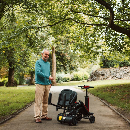 Lightweight Electric Automatically Folding Mobility Scooter With Removeable Battery