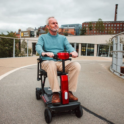 Lightweight Electric Automatically Folding Mobility Scooter With Removeable Battery