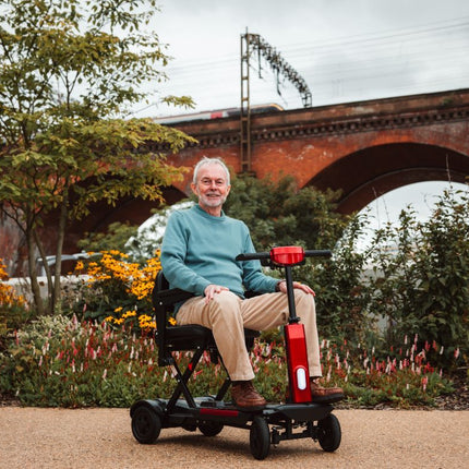 Lightweight Electric Automatically Folding Mobility Scooter With Removeable Battery