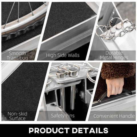 Portable Wheelchair Ramp , 72x61cm - Premium  from HOMCOM - Just £76.95! Shop now at Senior Living Aids