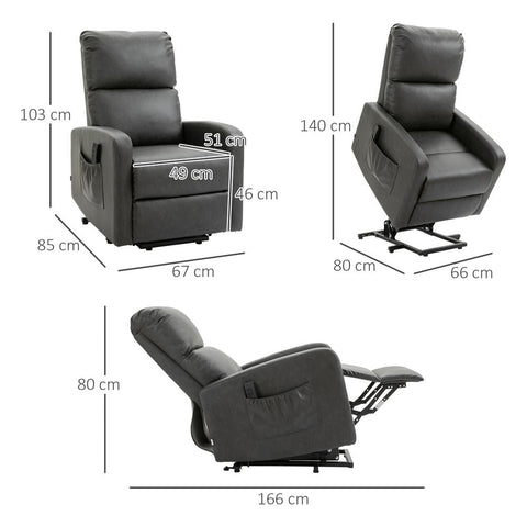 Grey Rise and Recline Chair - Premium  from Unbranded - Just £376.95! Shop now at Senior Living Aids