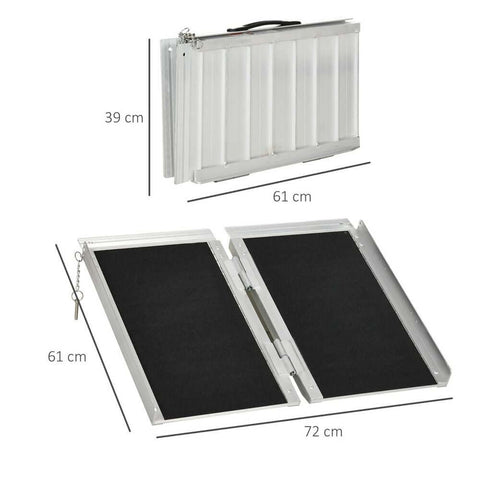 Portable Wheelchair Ramp , 72x61cm - Premium  from HOMCOM - Just £76.95! Shop now at Senior Living Aids