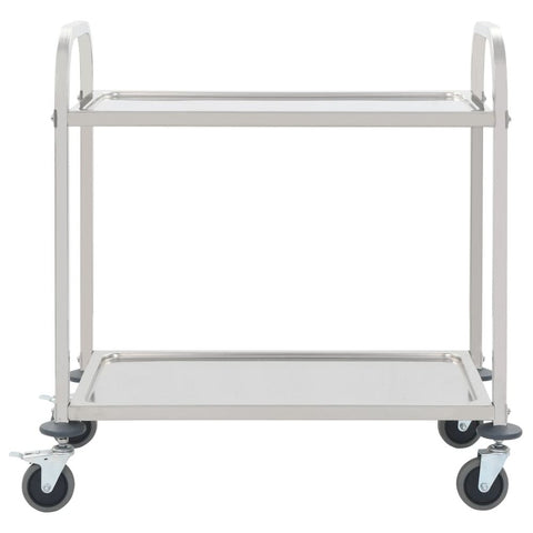 Stainless steel kitchen trolley - Premium  from vidaXL - Just £105.95! Shop now at Senior Living Aids