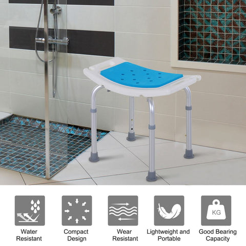 Adjustable Bath Stool with Non-Slip Seat - Perfect for Seniors - Premium  from HOMCOM - Just £34.95! Shop now at Senior Living Aids