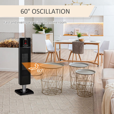 Ceramic Tower Heater Oscillating Space Heater w/ Remote Control 8hrs Timer - Premium  from HOMCOM - Just £58.95! Shop now at Senior Living Aids