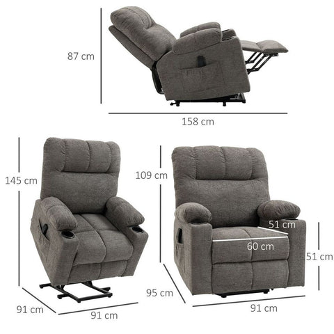 Senior Comfort Deluxe Lift Chair: - Premium  from HOMCOM - Just £462.95! Shop now at Senior Living Aids