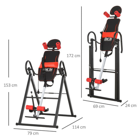 Adjustable Gravity Inversion Table w/ Safety Belt For Muscle Pain HOMCOM - Premium  from Unbranded - Just £130.33! Shop now at Senior Living Aids