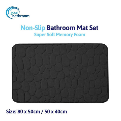 GentleGrip Memory Foam Bath Mat Set - Premium  from Generic - Just £14.95! Shop now at Senior Living Aids