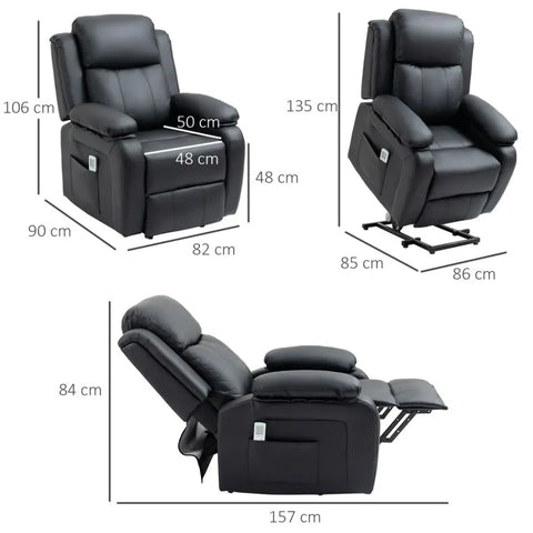Power Lift Recliner Chair with Massage Vibration - Premium  from HOMCOM - Just £419.95! Shop now at Senior Living Aids