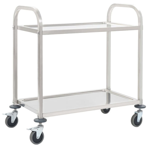 Stainless steel kitchen trolley - Premium  from vidaXL - Just £105.95! Shop now at Senior Living Aids
