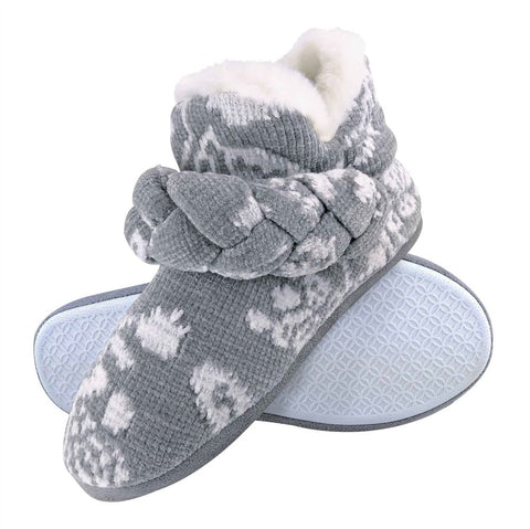 Ladies Knitted Slipper Boots by Dunlop - Premium  from Dunlop - Just £17.95! Shop now at Senior Living Aids