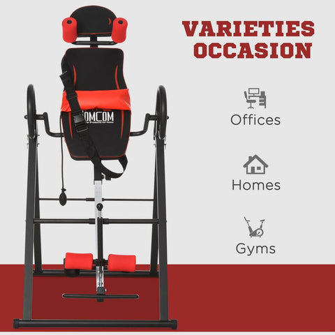 Adjustable Gravity Inversion Table w/ Safety Belt For Muscle Pain HOMCOM - Premium  from Unbranded - Just £130.33! Shop now at Senior Living Aids