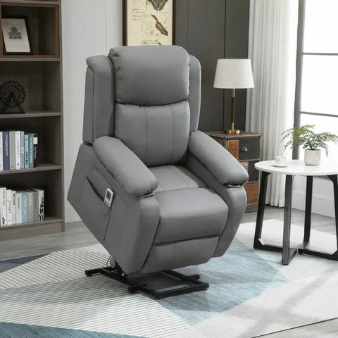 Electric Power Lift Recliner Chair in a stylish grey colour. - Premium  from HOMCOM - Just £409.95! Shop now at Senior Living Aids