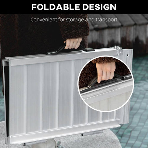 Portable Wheelchair Ramp , 72x61cm - Premium  from HOMCOM - Just £76.95! Shop now at Senior Living Aids