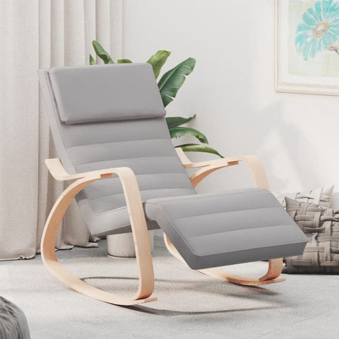 Ultimate Comfort Rocking Chair - Light Grey, Solid Birch - Premium  from vidaXL - Just £166.95! Shop now at Senior Living Aids