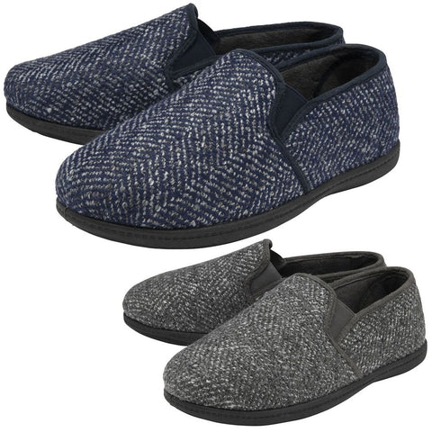 Dunlop - Men’s Memory Foam Traditional Slippers - Premium  from Dunlop - Just £19.95! Shop now at Senior Living Aids