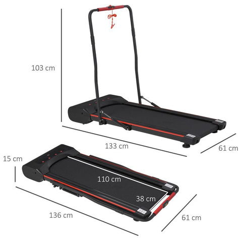 Advanced Treadmill with LED Display - Premium  from HOMCOM - Just £257.95! Shop now at Senior Living Aids