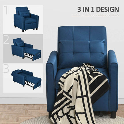 Sleeper Chair with Pillow - Premium  from HOMCOM - Just £230.95! Shop now at Senior Living Aids