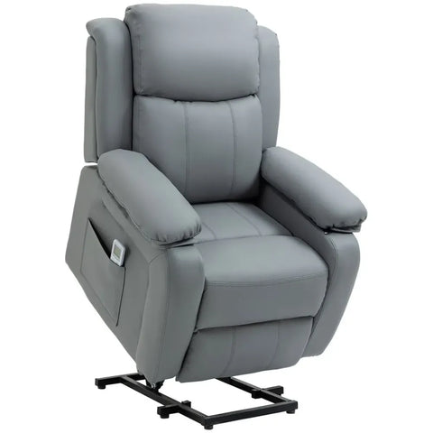 Electric Power Lift Recliner Chair in a stylish grey colour. - Premium  from HOMCOM - Just £461.95! Shop now at Senior Living Aids