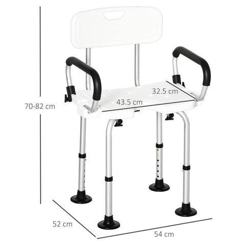 Ultimate Comfort Shower Stool: Adjustable, Strong, and Supportive for Seniors - Premium  from HOMCOM - Just £54.95! Shop now at Senior Living Aids
